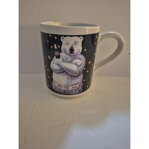 VTG. Coca Cola‎ Polar Bear in Jeans Coffee Mug 1996